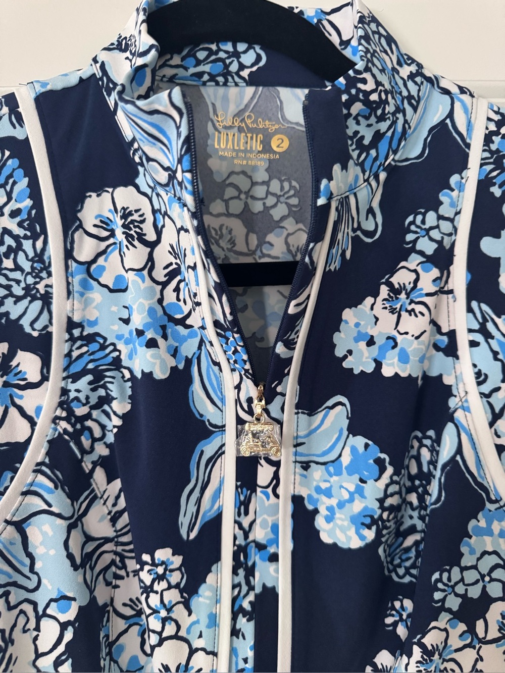 NWT Lilly Pulitzer Kathy Golf Dress UPF +50 SZ 2 Low Tide Navy Bouquet All Day - Picture 8 of 15